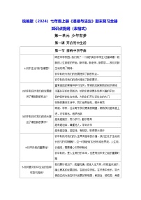 统编版（2024）七年级上册《道德与法治》期末复习全册知识点提纲（表格式） 讲义