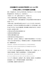 2025-2026学年江西省赣州市大余县部分学校联考九年级上学期12月月考道德与法治试卷（学生版）