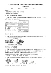 广东省梅州市丰顺县东海中学九年级下学期开学道德与法治试题-A4