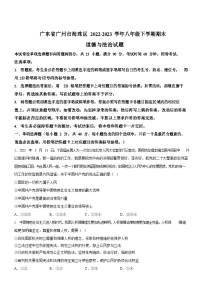 广东省广州市海珠区2022-2023学年八年级下学期期末道德与法治试题（含答案）