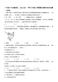 广东省广州市越秀区2022-2023学年八年级上学期期末道德与法治试题（含答案）