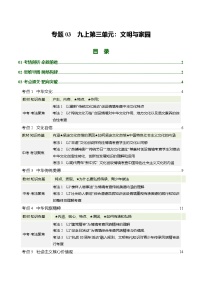 专题03 文明与家园（复习讲义） 2026年中考道德与法治一轮复习讲练测含答案