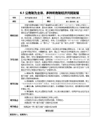 人教版（2024）八年级下册（2024）公有制为主体、多种所有制经济共同发展教学设计