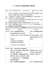 政治 (道德与法治)八年级下册（2024）社会主义市场经济体制教案设计