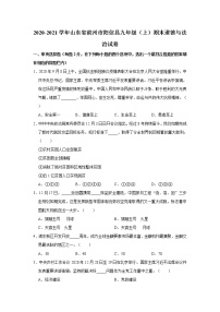 2020-2021学年山东省滨州市阳信县九年级（上）期末道德与法治试卷    解析版