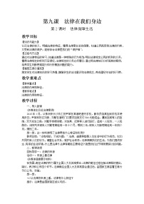 人教部编版七年级下册（道德与法治）法律保障生活教学设计
