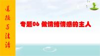 2021年中考九年级道德与法治专题06 做情绪情感的主人 复习课件