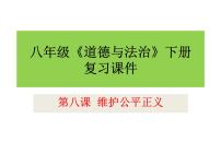 2021年中考道德与法治八年级下册第八课 维护公平正义复习课件