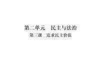 2021年四川中考道德与法治一轮考点梳理课件 九年级上册第二单元 民主与法治课件