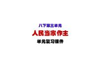 人教部编版八年级下册（道德与法治）第三单元 人民当家作主综合与测试复习课件ppt