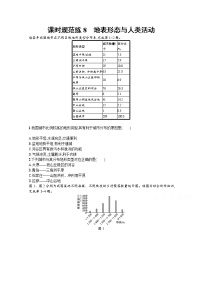 【新版】高考地理湘教版一轮复习课时练8　地表形态与人类活动（含解析）