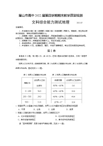 四川省眉山市2020-2021学年高二下学期期末检测 文科综合地理试题 Word版含答案