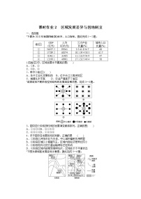 2020-2021学年第二节 区域发展差异与因地制宜同步达标检测题