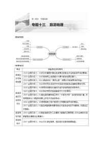 2022届高中地理二轮专题复习高考必练必备 专题十三 旅游地理学案