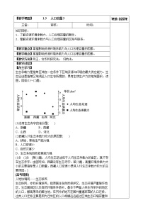 高中地理人教版 (2019)必修 第二册第三节 人口容量第三课时教案设计
