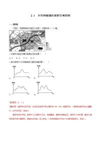 高中地理中图版 (2019)必修 第二册第一节 乡村和城镇内部的空间结构随堂练习题