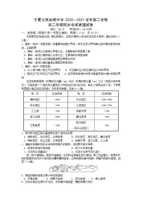 2021宁夏长庆高级中学高二下学期期末考试地理试卷含答案