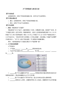 高中地理人教版 (2019)必修 第一册第二章 地球上的大气第一节 大气的组成和垂直分层导学案