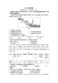 2022衡阳部分校高二下学期期末地理试卷含答案