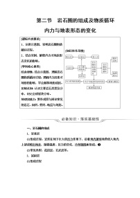 鲁教版高考地理一轮总复习第2单元第2节岩石圈的组成及物质循环内力与地表形态的变化课时学案