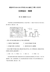 2021内江威远中学高三下学期3月月考文综地理试题含答案