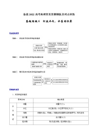 答题模板6 河流水文、水系特征类-备战2022高考地理常见答题模板及对点训练