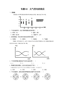 【期末专题复习】鲁教版(2019)地理选择性必修1、2——期末备考专题03：大气变化的效应