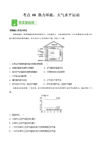 新高中地理高考考点08 热力环流、大气水平运动 -2022年高考地理一轮复习小题多维练（新高考版）（原卷版）