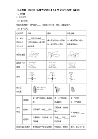 选择性必修1 自然地理基础第一节 常见天气系统巩固练习