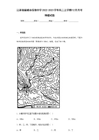 2022-2023学年江苏省盐城市伍佑中学高三上学期12月月考地理试题含解析