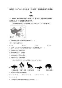 河北省沧州市2022-2023学年高一上学期期末地理试题（解析版）