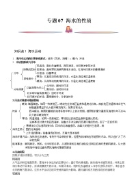 高考地理一轮复习讲与练专题07海水的性质(教师版)