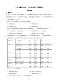 2021-2022学年山东省德州市高二下学期期中地理试卷（PDF版）