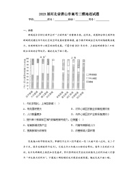 2023届河北省唐山市高考三模地理试题（无答案）