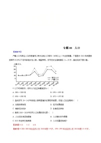 2010年-2020年地理高考真题分类汇编专题08  人口（解析版）