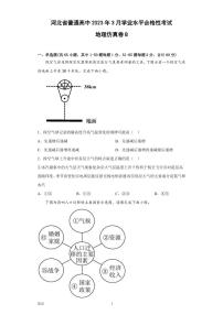 2023年河北省普通高中3月学业水平合格性考试地理仿真卷B（PDF版）