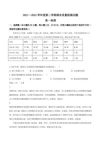 陕西省渭南市白水县部分学校2021-2022学年高一下学期期末质量检测地理试卷（含解析）