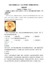 安徽省合肥六校联盟2022-2023学年高一地理下学期期末联考试题(Word版附解析)