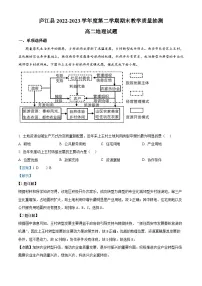 安徽省合肥市庐江县2022-2023学年高二地理下学期期末试题（Word版附解析）