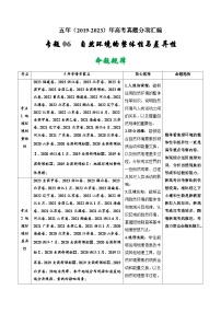 高考地理真题分项汇编（全国通用）五年（2019-2023）专题06 自然环境的整体性与差异性