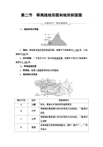 高考地理一轮复习第1章第2节等高线地形图和地形剖面图学案