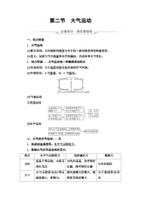 高考地理一轮复习第2章第2节大气运动学案