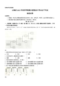 云南省2022-2023年学年高一下学期期末学业水平考试地理试题(无答案)