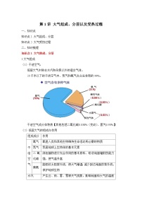 专题四 地球上的大气  第1讲 大气组成、分层以及受热过程（讲义） 高考地理一轮复习