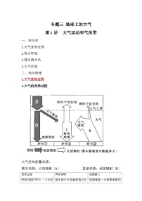 专题三 地球上的大气 第1讲 大气运动和气压带（讲义） 高考地理一轮复习