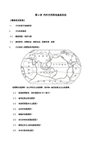 新高考地理一轮复习知识梳理+过关训练第6讲 内外力作用和地表形态（含解析）