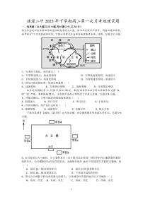 湖南省娄底市涟源市第二中学2023-2024学年高二上学期10月月考地理试题