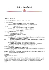 新高考地理一轮复习精讲精练专题07 海水的性质（含解析）