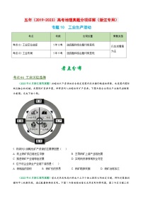 专题10 工业生产活动-五年（2019-2023）高考地理真题分项汇编（浙江专用）