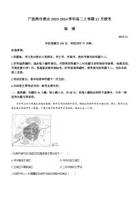 广西跨市联合2023-2024学年高三上学期11月联考地理试卷（含答案）